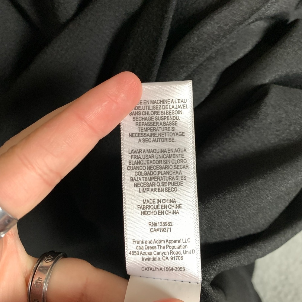 NWT Dress The Population Catalina Dress Size Medium Black Sleeveless Crepe $182 - Picture 8 of 13